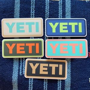 Set of 5 Yeti Stickers